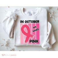 In October We Wear Pink Awareness Ribbon Sweatshirt thumb 2
