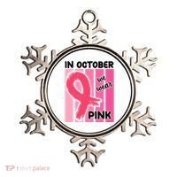 In October We Wear Pink Awareness Ribbon Ornament thumb 0