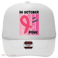 In October We Wear Pink Awareness Ribbon Hat thumb 0