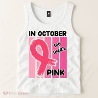 In October We Wear Pink Awareness Ribbon Tank Top thumb 2