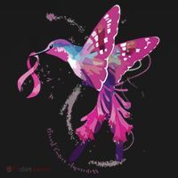In October We Wear Pink Hummingbird Breast Cancer Awareness Coaster thumb 2