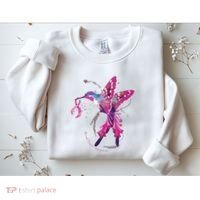 In October We Wear Pink Hummingbird Breast Cancer Awareness Sweatshirt thumb 2