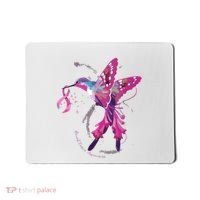 In October We Wear Pink Hummingbird Breast Cancer Awareness Mousepad thumb 0