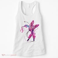 In October We Wear Pink Hummingbird Breast Cancer Awareness Women's Tank Top thumb 0