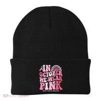 In October We Wear Pink Breast Cancer Awareness Beanie thumb 0