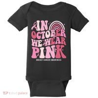 In October We Wear Pink Breast Cancer Awareness Baby Bodysuit thumb 0