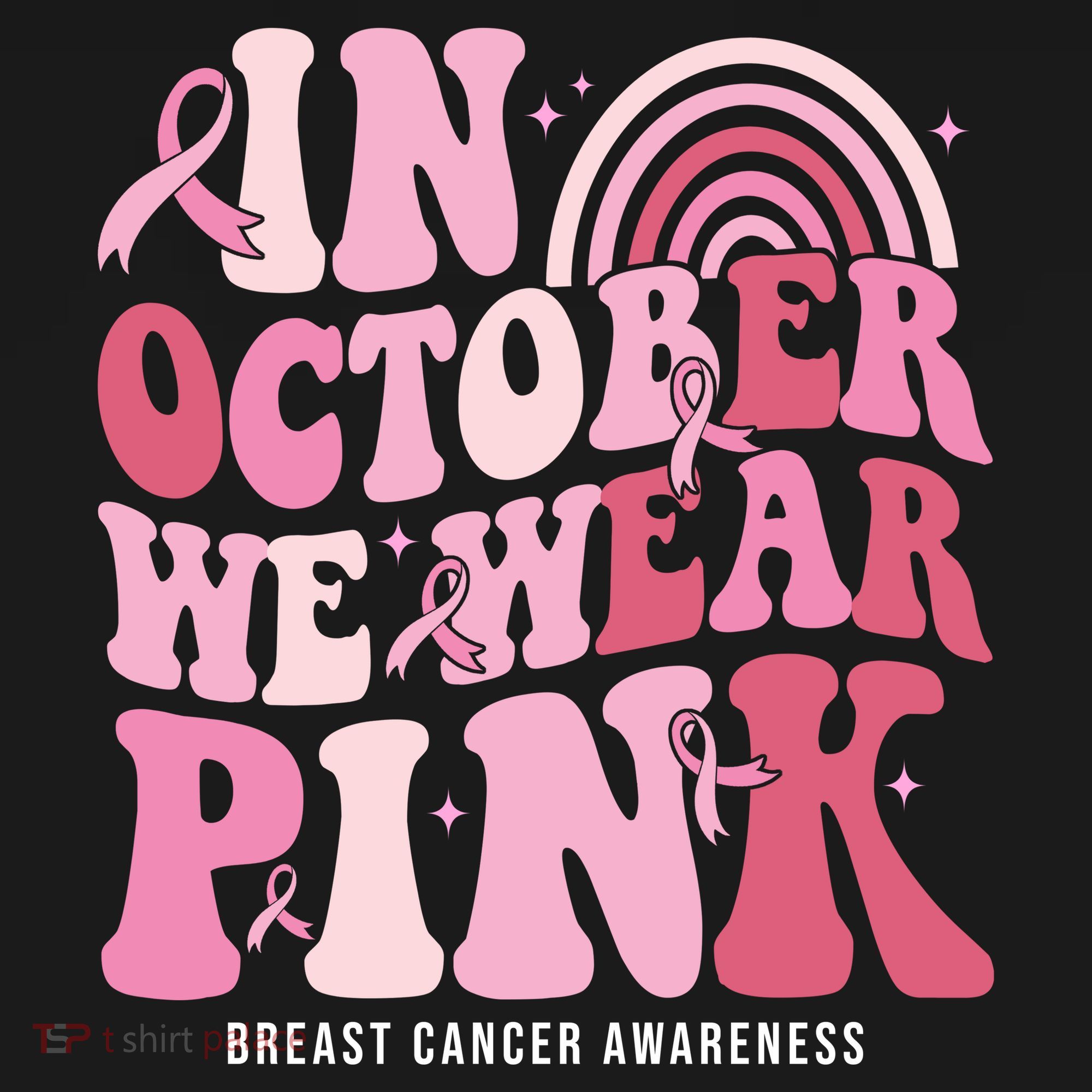 In October We Wear Pink Breast Cancer Awareness Women's Long Sleeve Shirt