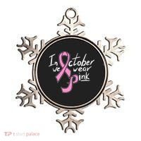 In October We Wear Pink Breast Cancer Awareness Month Ornament thumb 0