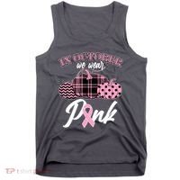 In October We Wear Pink Pattern Pumpkins Breast Cancer Awareness Tank Top thumb 0