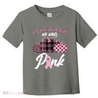 In October We Wear Pink Pattern Pumpkins Breast Cancer Awareness Toddler T-Shirt thumb 0