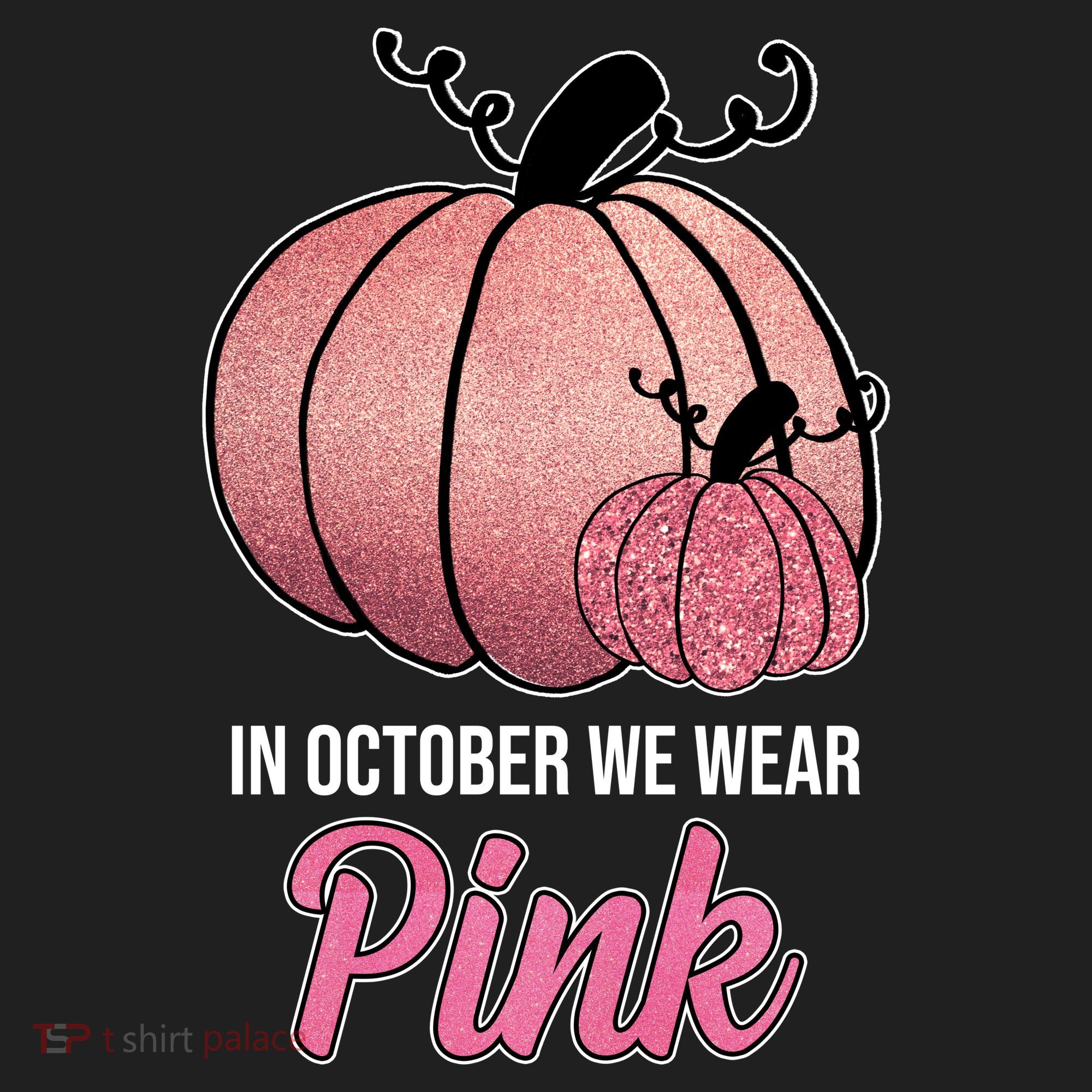 In October We Wear Pink Breast Cancer Pumpkin Women's Sweatshirt