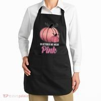 In October We Wear Pink Breast Cancer Pumpkin Apron thumb 2