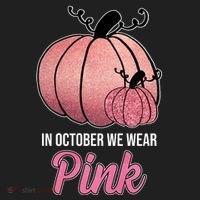 In October We Wear Pink Breast Cancer Pumpkin Beanie thumb 2