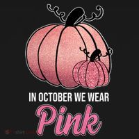 In October We Wear Pink Breast Cancer Pumpkin Women's Hoodie thumb 2
