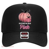 In October We Wear Pink Breast Cancer Pumpkin Hat thumb 0