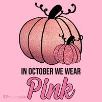 In October We Wear Pink Breast Cancer Pumpkin Kids Long Sleeve Shirt thumb 2