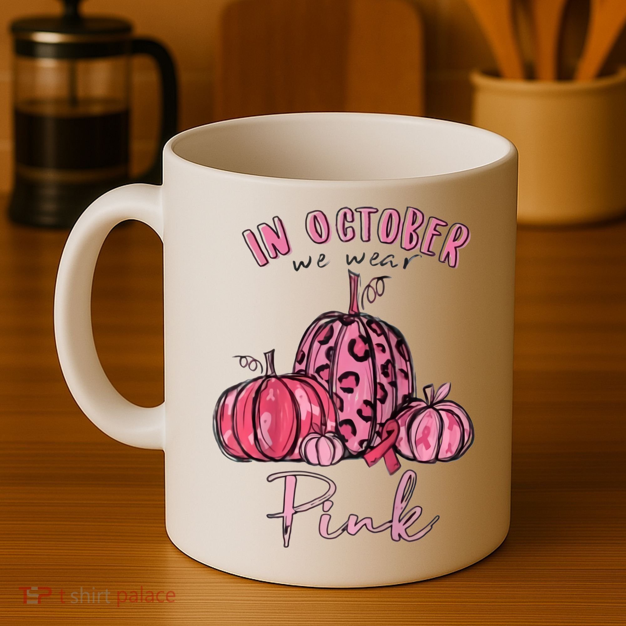 In October We Wear Pink Coffee Mug