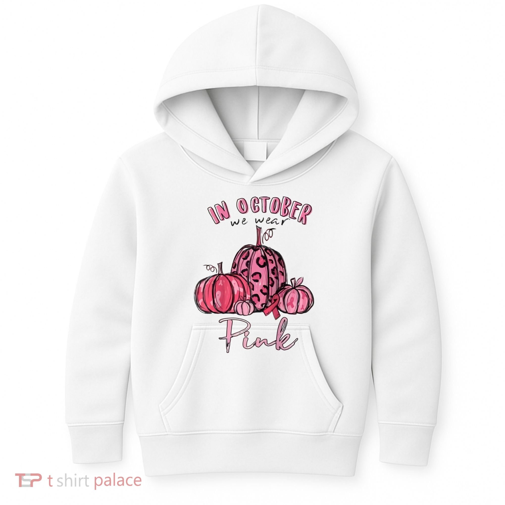 In October We Wear Pink Kids Hoodie