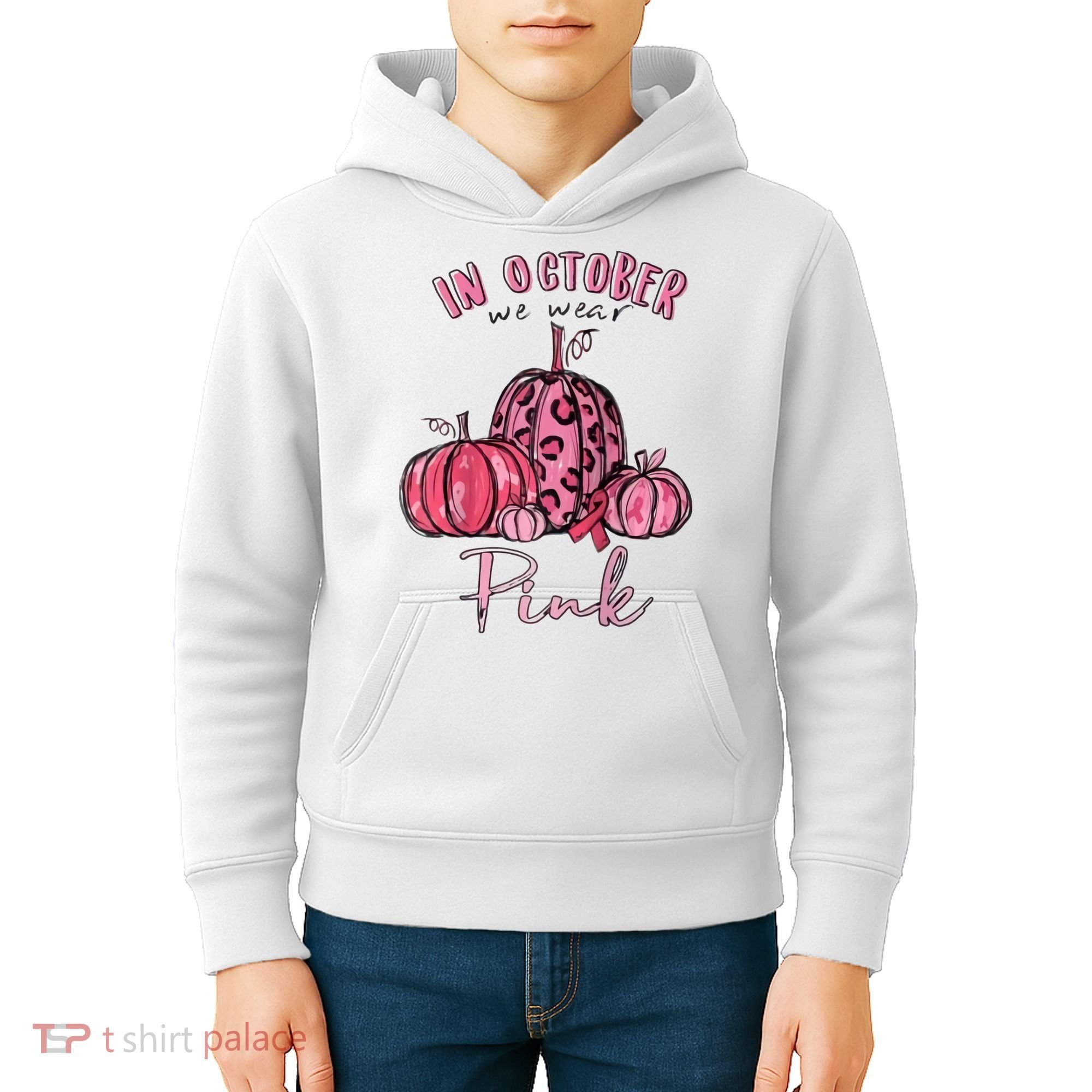 In October We Wear Pink Kids Hoodie