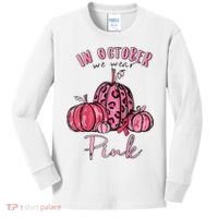 In October We Wear Pink Kids Long Sleeve Shirt thumb 0