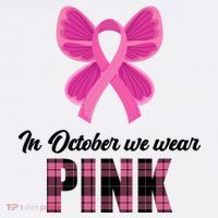In October We Wear Pink Plaid Ribbon Sweatshirt thumb 3