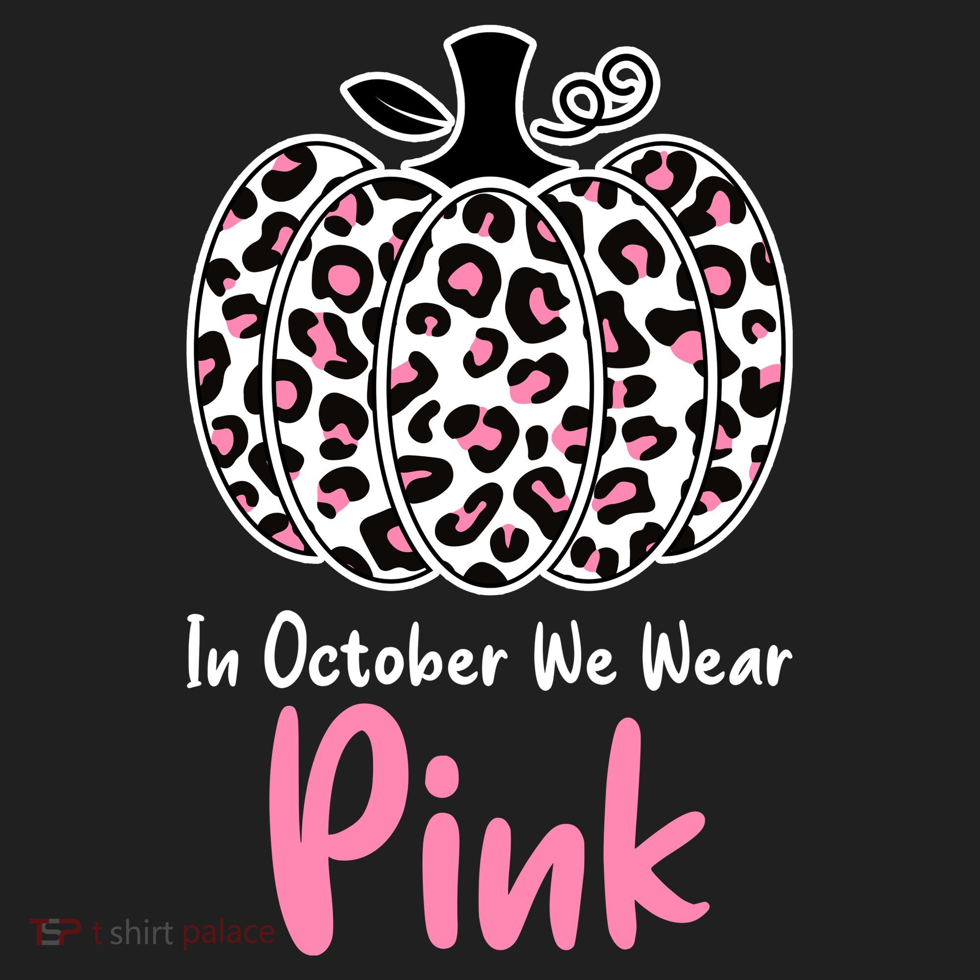 In October We Wear Pink Cheetah Pumpkin Breast Cancer Women's Sweatshirt