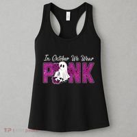 In October We Wear Pink Breast Cancer Awareness Halloween Women's Tank Top thumb 3