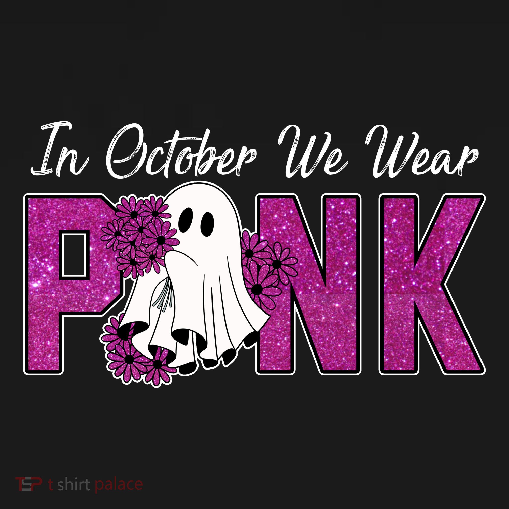 In October We Wear Pink Breast Cancer Awareness Halloween Women's Tank Top