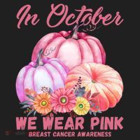 In October We Wear Pink Breast Cancer Awareness Pumpkin Patch Hat thumb 2