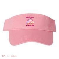 In October We Wear Pink Breast Cancer Awareness Pumpkin Patch Visor thumb 0