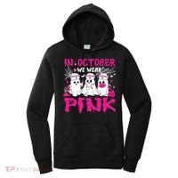 In October We Wear Nurse Ghost Halloween Breast Cancer Women's Hoodie thumb 0
