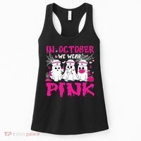 In October We Wear Nurse Ghost Halloween Breast Cancer Women's Tank Top thumb 0