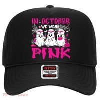 In October We Wear Nurse Ghost Halloween Breast Cancer Hat thumb 0