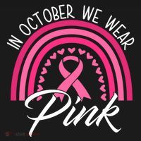 In October We Wear Pink Rainbow Ribbon Breast Cancer Women's Tank Top thumb 5