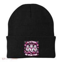 In October We Wear Nurse Ghost Halloween Breast Cancer Cute Gift Beanie thumb 0