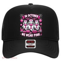 In October We Wear Nurse Ghost Halloween Breast Cancer Cute Gift Hat thumb 0