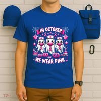 In October We Wear Nurse Ghost Halloween Breast Cancer Cute Gift T-Shirt thumb 6