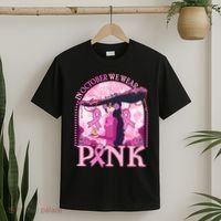 In October We Wear Pink Sugar Skull Lady Breast Cancer Awareness T-Shirt thumb 2