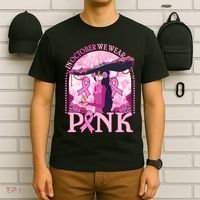 In October We Wear Pink Sugar Skull Lady Breast Cancer Awareness T-Shirt thumb 6