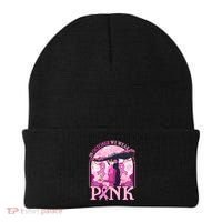 In October We Wear Pink Sugar Skull Lady Breast Cancer Awareness Beanie thumb 0