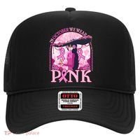 In October We Wear Pink Sugar Skull Lady Breast Cancer Awareness Hat thumb 0