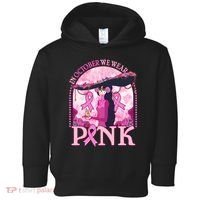 In October We Wear Pink Sugar Skull Lady Breast Cancer Awareness Toddler Hoodie thumb 0