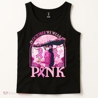In October We Wear Pink Sugar Skull Lady Breast Cancer Awareness Tank Top thumb 2