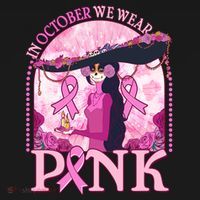 In October We Wear Pink Sugar Skull Lady Breast Cancer Awareness Kids Sweatshirt thumb 2