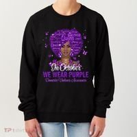 In October We Wear Purple Domestic Violence Women's Sweatshirt thumb 0