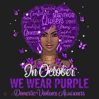 In October We Wear Purple Domestic Violence Women's Sweatshirt thumb 2