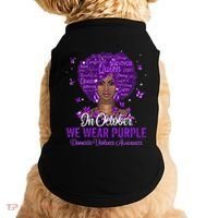 In October We Wear Purple Domestic Violence Doggie Tank thumb 0