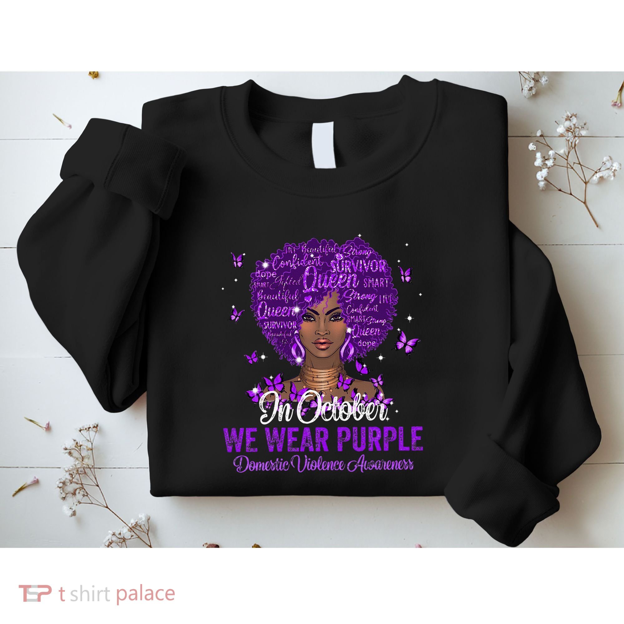 In October We Wear Purple Domestic Violence Sweatshirt