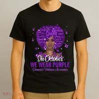 In October We Wear Purple Domestic Violence T-Shirt thumb 3