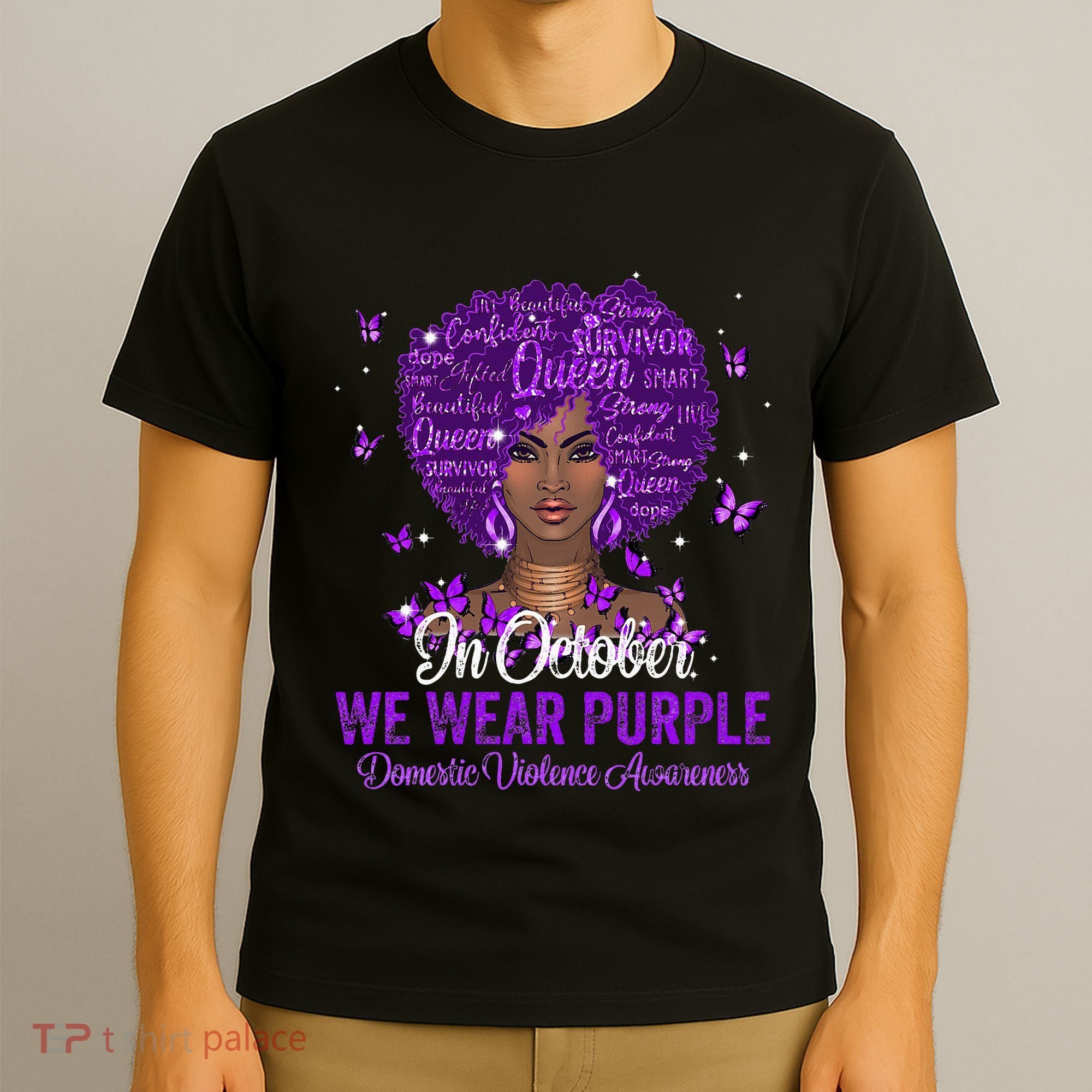 In October We Wear Purple Domestic Violence T-Shirt